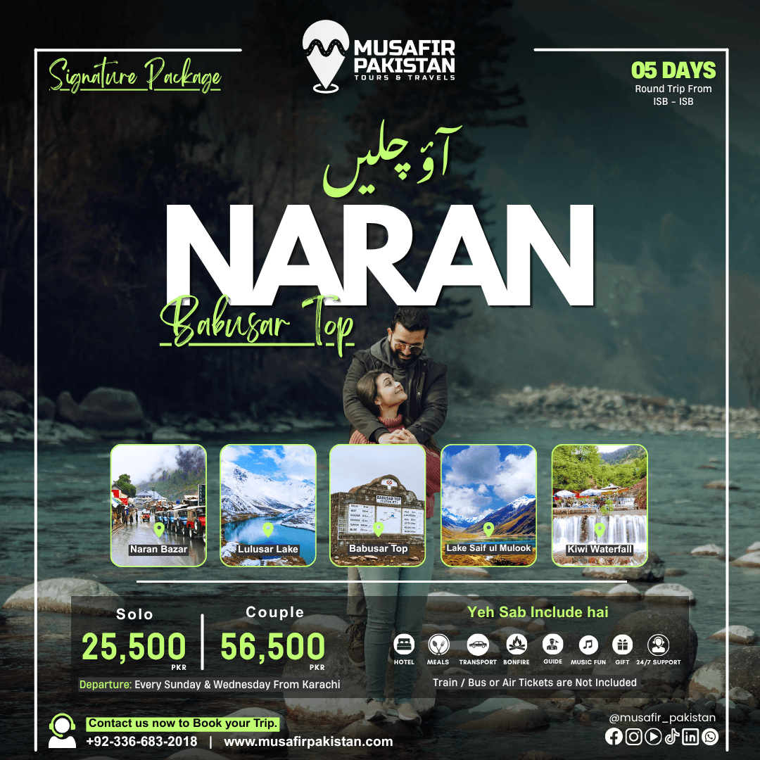 Naran, Kaghan & Babusar Top Official Itinerary